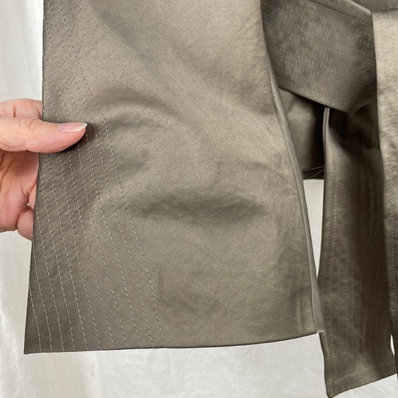 Vintage 90s Y2K Jacket Blazer by ENJOY medium brown shimmer kimono sleeve - Picture 6 of 16